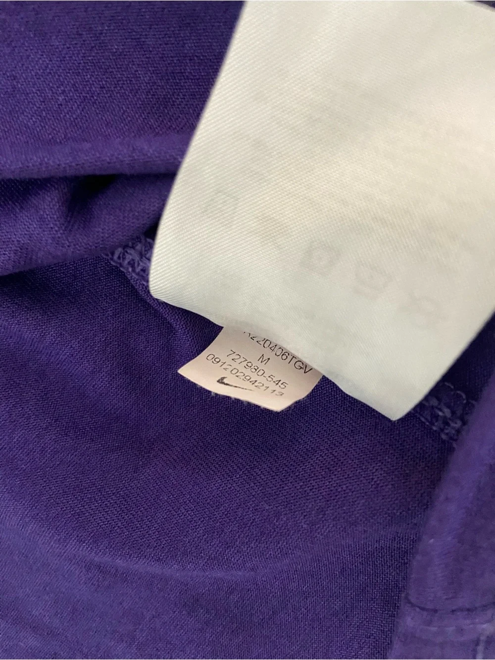 Nike Men's “The Nike Tee” Purple Dri-FIT Legend Long Sleeve Tee - Medium